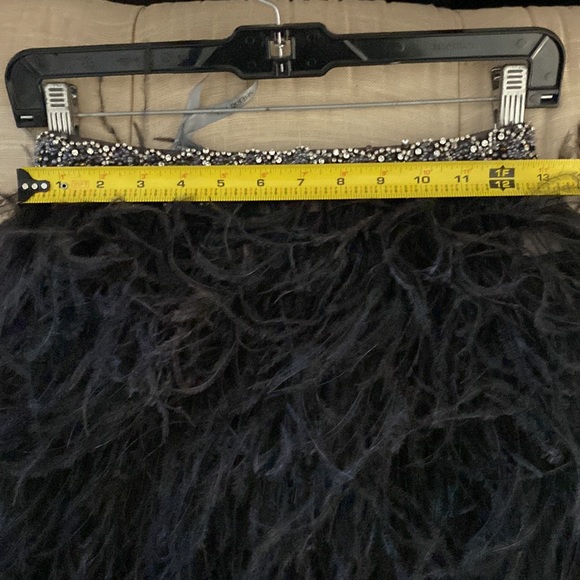 Black Ostrich Feather party skirt - Sherri Hill, size 2 - Picture 7 of 9